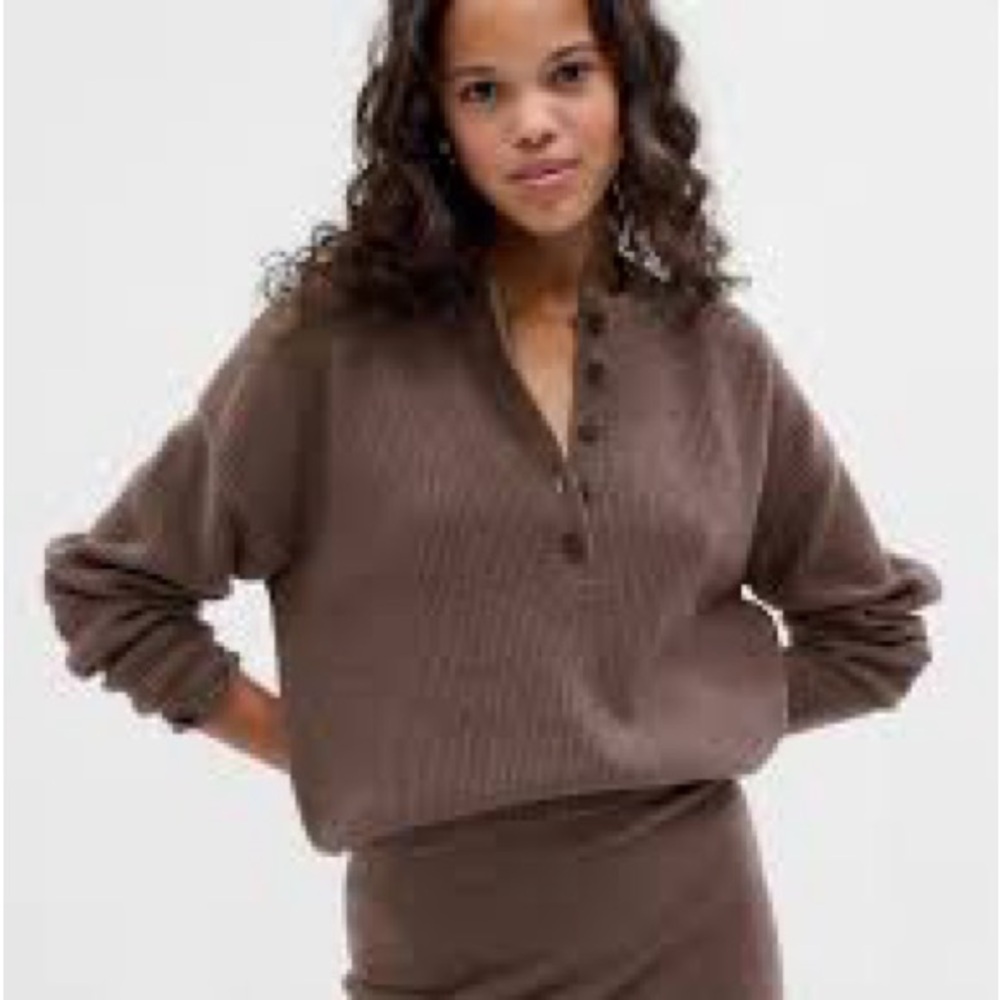 CashSoft Henley Sweater